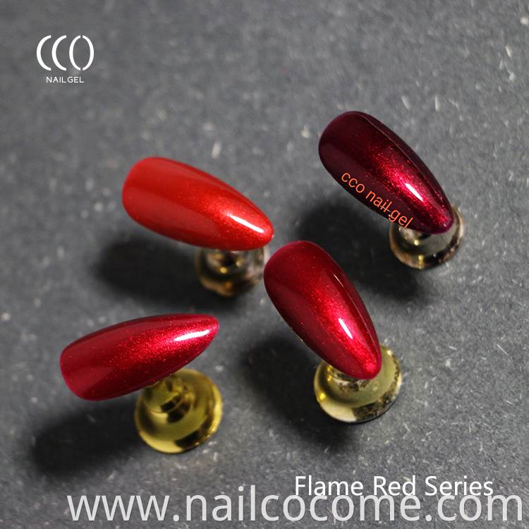 CCO Hot Sale Wholesale Christmas red nail gel 7.3 ml Soak Off Nail Polish Colors